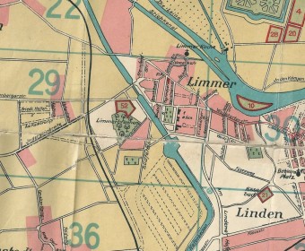 Phönix-Plan, Kartenausschnitt Lindener Hafen, um 1925