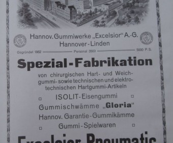 Werbeanzeige im Hannoverschen Courier. Sonderheft anlässlich der Rathauseinweihung, 1913